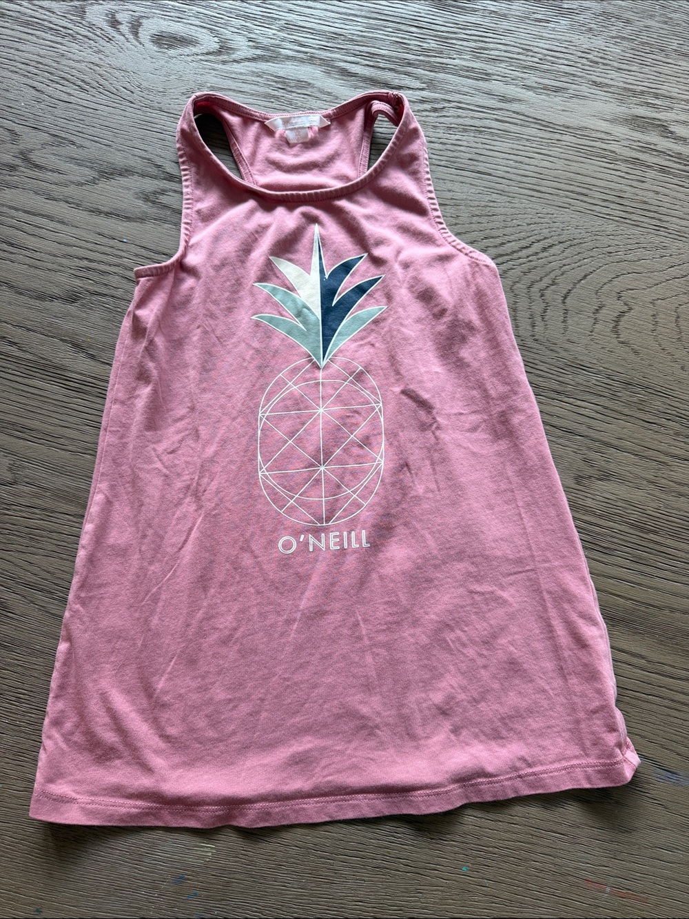 O'Neill Girls Pink Pineapple Racerback Tank